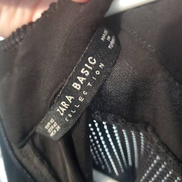 Zara Black Sheer Tunic Tank Top XS - Picture 6 of 13